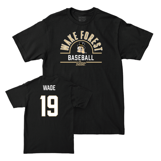 Wake Forest Baseball Black Arch Tee - Crawford Wade Small