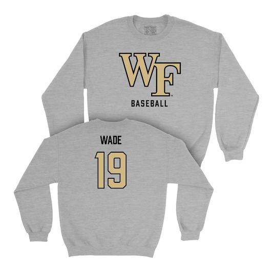 Wake Forest Baseball Sport Grey Classic Crew - Crawford Wade Small