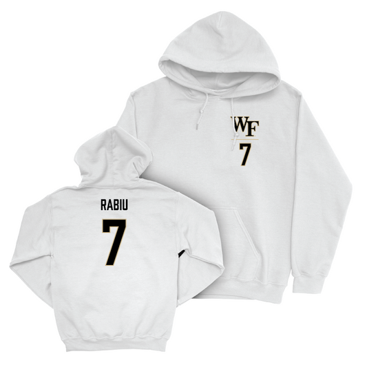 Wake Forest Men's Soccer White Logo Hoodie - Nico Rabiu Small