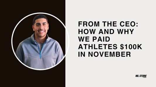 From the CEO: How & Why We Paid Athletes $100,000 in November