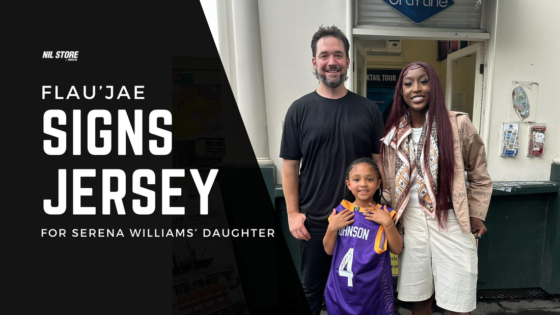 Flau’jae Gifts NIL Store Jersey to Serena Williams and Alexis Ohanian's Daughter