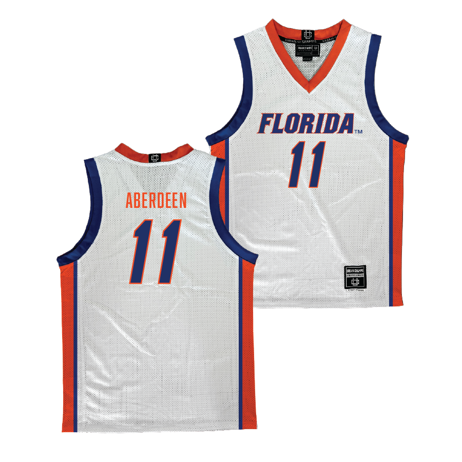 Florida Men's Basketball White Jersey - Denzel Aberdeen | #11