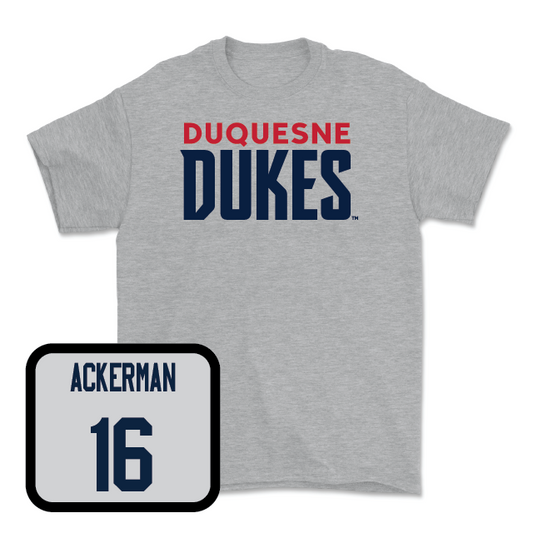 Duquesne Football Sport Grey Lock Tee - A.J. Ackerman