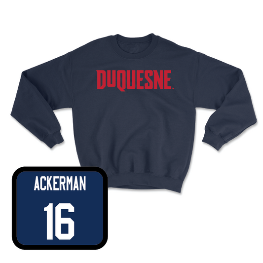 Duquesne Football Navy Duquesne Crew - A.J. Ackerman