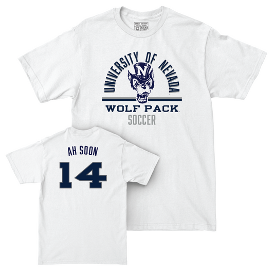 Nevada Women's Soccer White Classic Comfort Colors Tee  - Caly Ah Soon