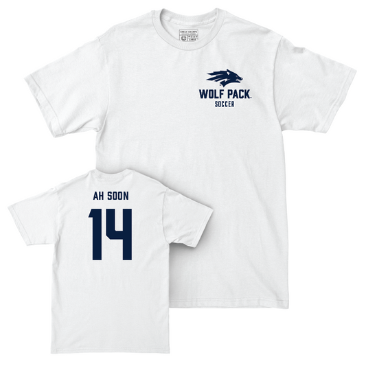 Nevada Women's Soccer White Logo Comfort Colors Tee  - Caly Ah Soon