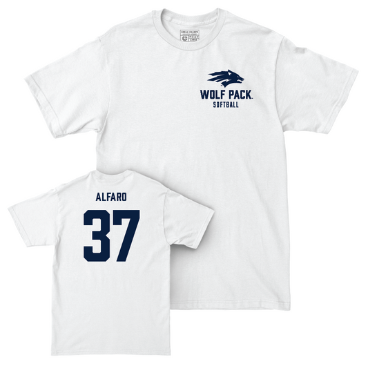 Nevada Softball White Logo Comfort Colors Tee  - Saige Alfaro