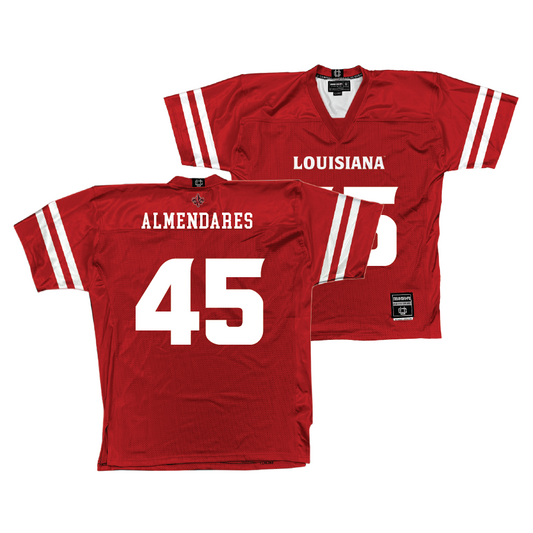 Louisiana Football Red Jersey - Kenneth Almendares | #45