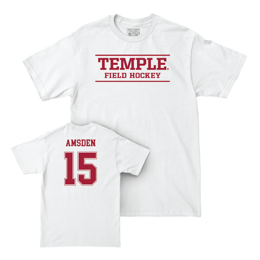 Temple Women's Field Hockey White Classic Comfort Colors Tee  - Caitlyn Amsden