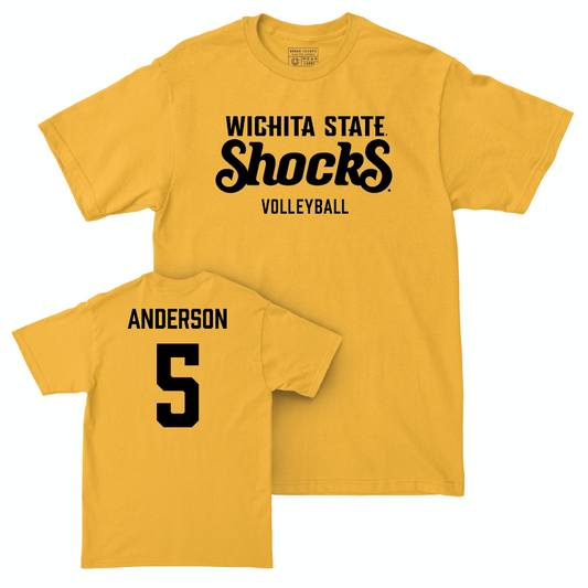 Wichita State Women's Volleyball Gold Shocks Tee  - Reagan Anderson
