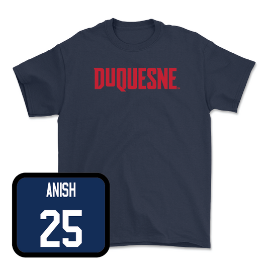 Duquesne Men's Basketball Navy Duquesne Tee - Ethan Anish