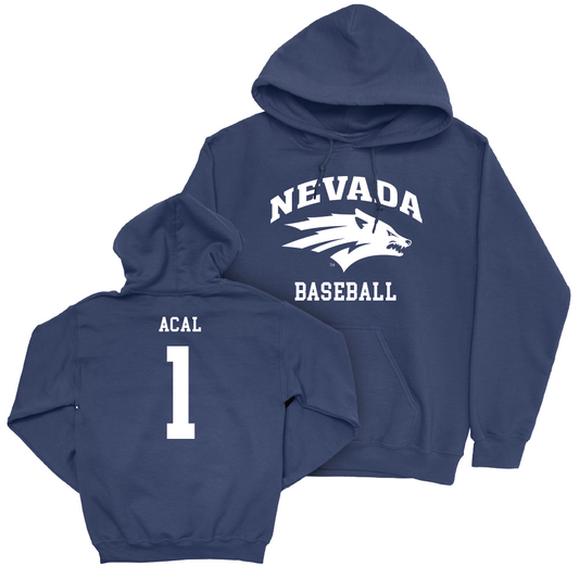 Nevada Baseball Navy Staple Hoodie  - Justin Acal