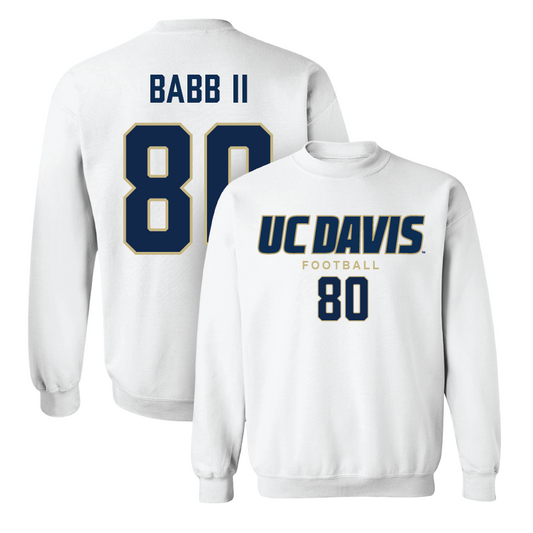 UC Davis Football White Classic Crew - Lance Babb II