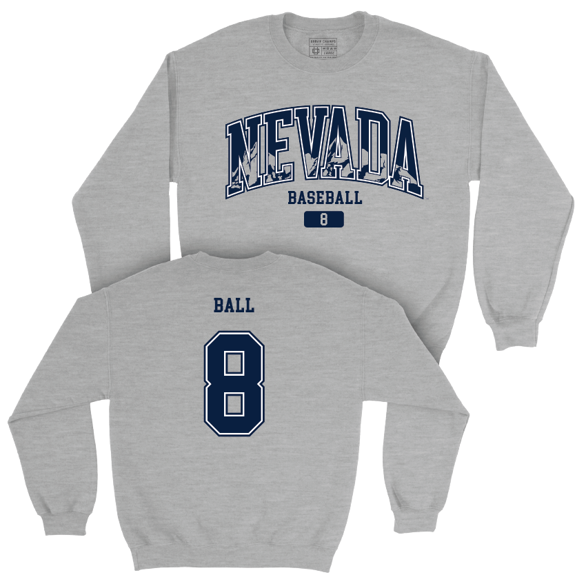 Nevada Baseball Sport Grey Arch Crew  - Michael Ball