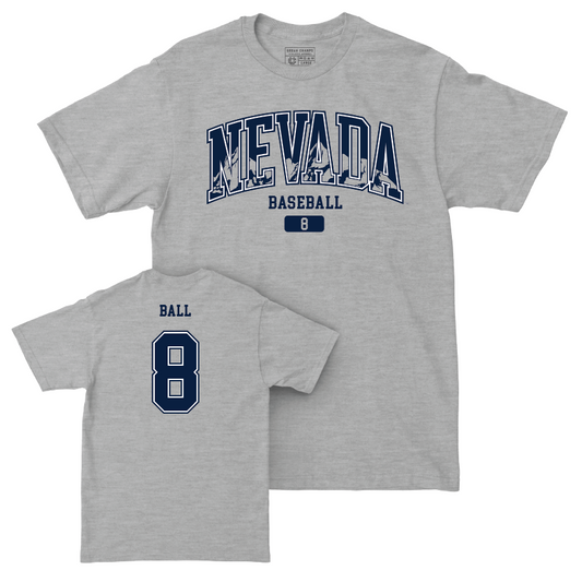 Nevada Baseball Sport Grey Arch Tee  - Michael Ball