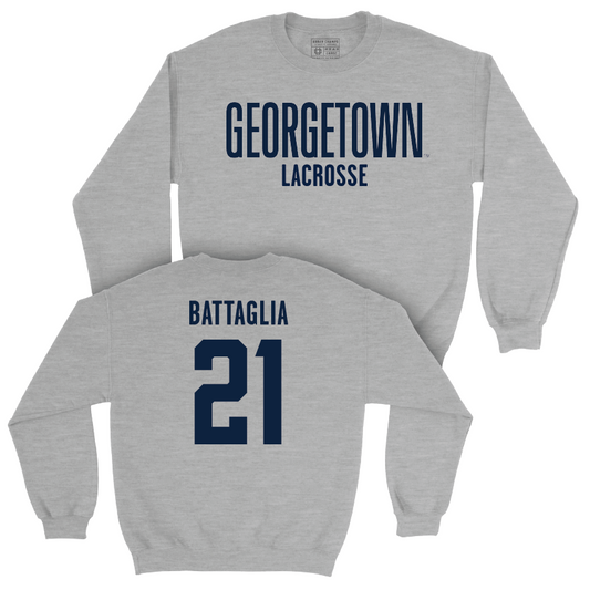Georgetown Women's Lacrosse Sport Grey Wordmark Crew - Molly Battaglia