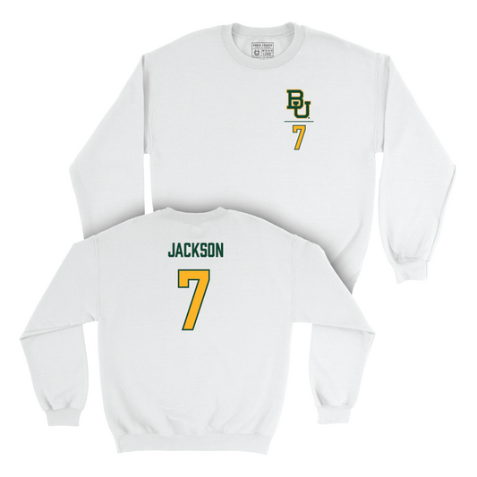 Baylor Football White Logo Crew - Bryson Jackson Small