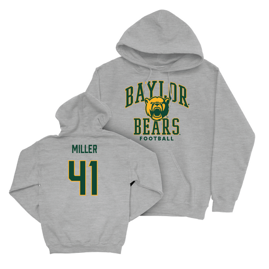 Baylor Football Sport Grey Classic Hoodie - Brooks Miller Small