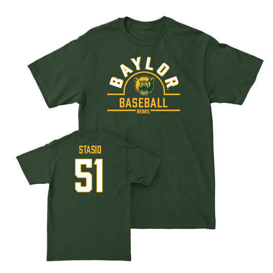 Baylor Baseball Forest Green Arch Tee - Cole Stasio Small