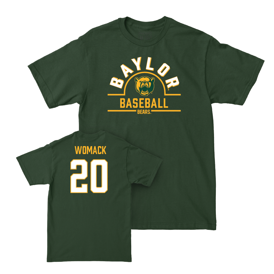 Baylor Baseball Forest Green Arch Tee - Chase Womack Small