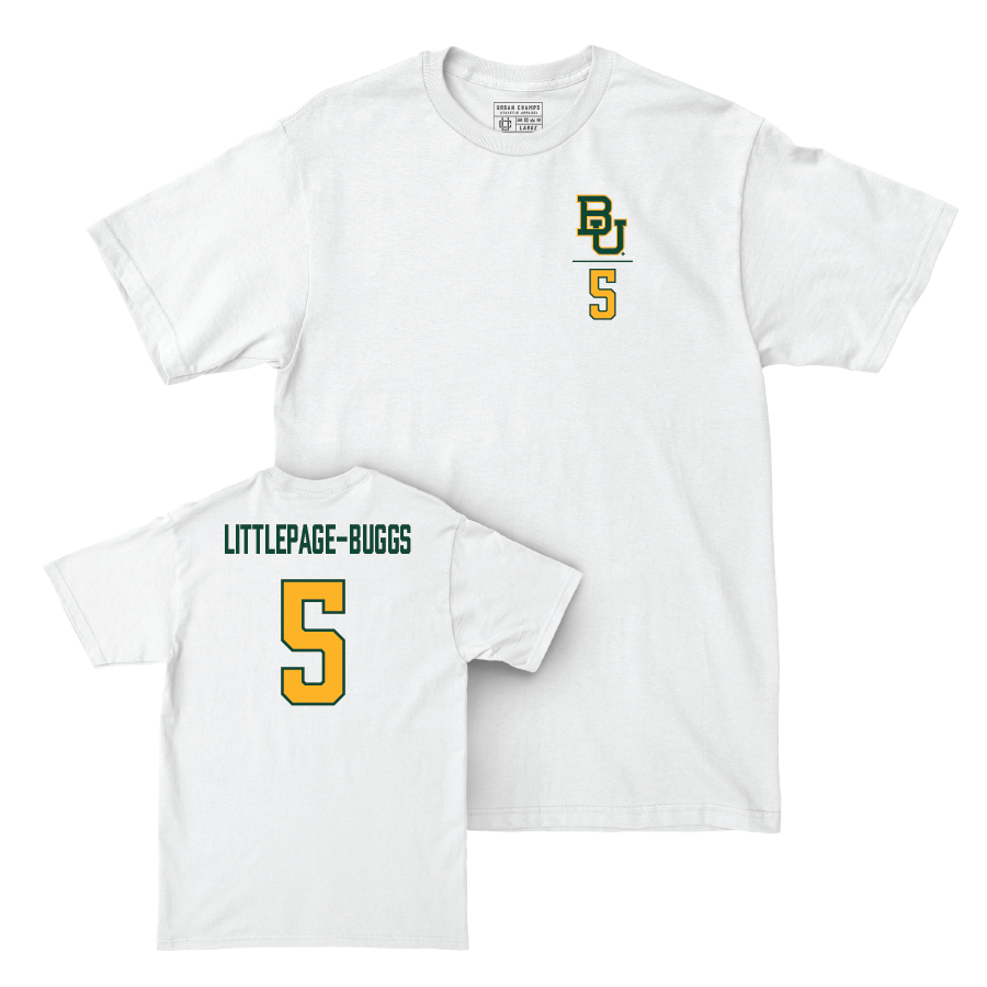 Baylor Women's Basketball White Logo Comfort Colors Tee - Darianna Littlepage-Buggs Small
