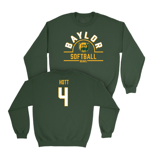 Baylor Softball Forest Green Arch Crew - Emily Hott Small