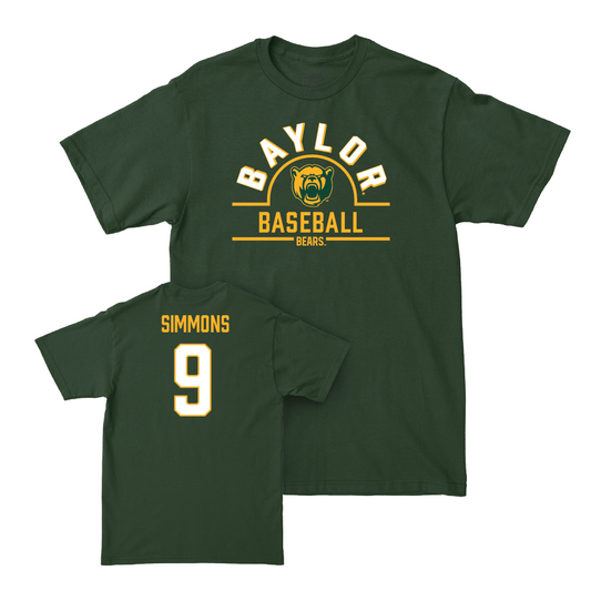 Baylor Baseball Forest Green Arch Tee - Hunter Simmons Small