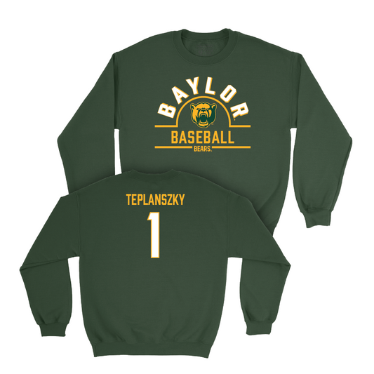 Baylor Baseball Forest Green Arch Crew - Hunter Teplanszky Small