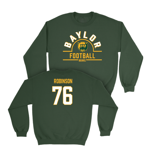 Baylor Football Forest Green Arch Crew - Isaiah Robinson Small