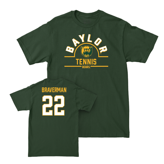 Baylor Men's Tennis Forest Green Arch Tee - Justin Braverman Small