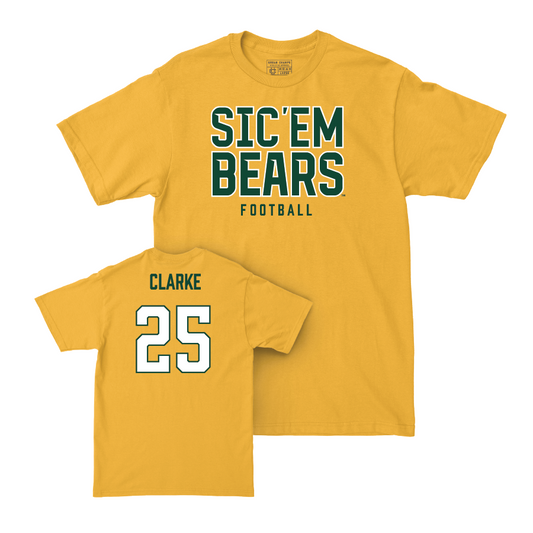 Baylor Football Gold Sic 'Em Tee - Jacoby Clarke Small