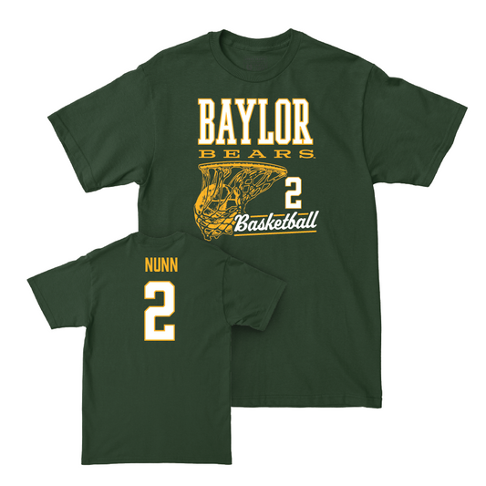 Baylor Men's Basketball Green Hoops Tee - Jayden Nunn Small