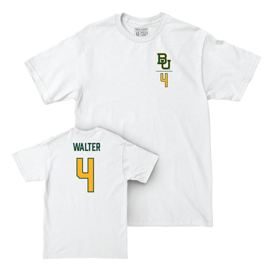 Baylor Men's Basketball White Logo Comfort Colors Tee - Ja'Kobe Walter Small