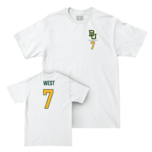 Baylor Softball White Logo Comfort Colors Tee - Kaci West Small