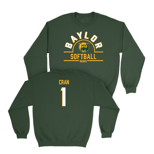 Baylor Softball Forest Green Arch Crew - Leah Cran Small