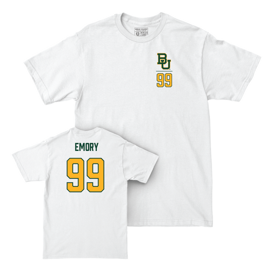Baylor Football White Logo Comfort Colors Tee - Tre Emory Small