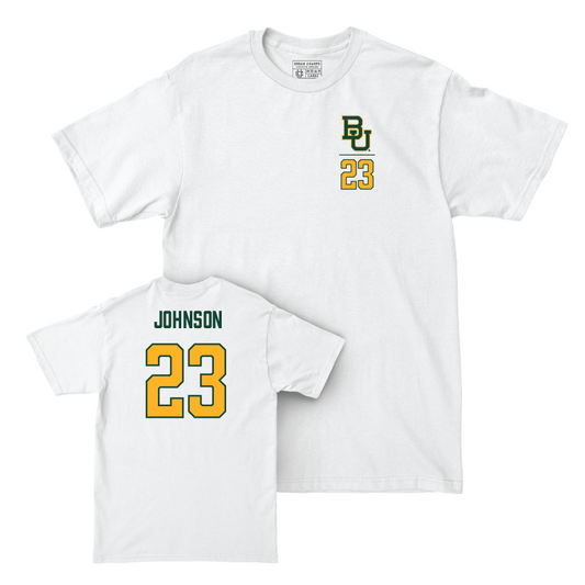 Baylor Baseball White Logo Comfort Colors Tee - Ty Johnson Small