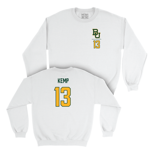 Baylor Baseball White Logo Crew - Tyriq Kemp Small