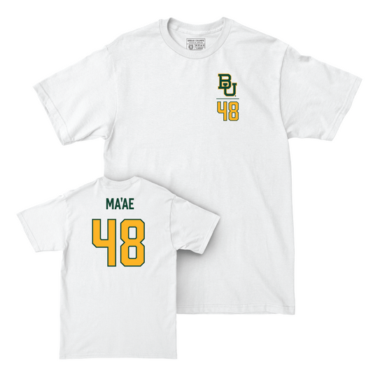 Baylor Football White Logo Comfort Colors Tee - Treven Ma'ae Small