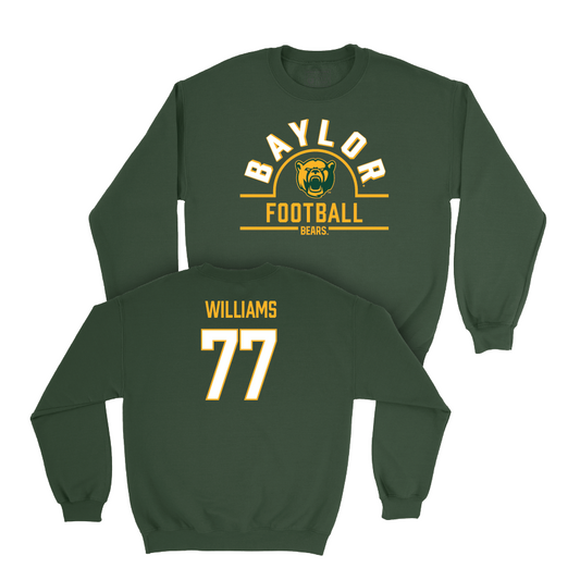 Baylor Football Forest Green Arch Crew - Tate Williams Small