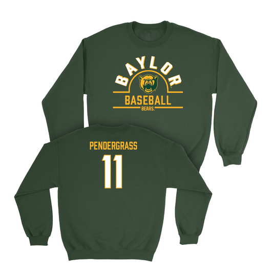 Baylor Baseball Forest Green Arch Crew - Will Pendergrass Small
