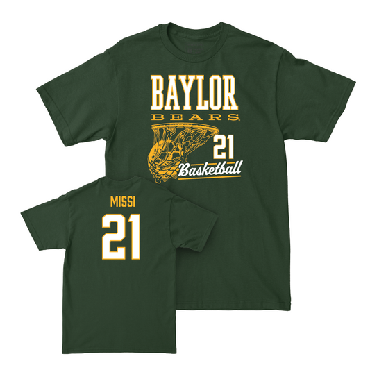 Baylor Men's Basketball Green Hoops Tee - Yves Missi Small