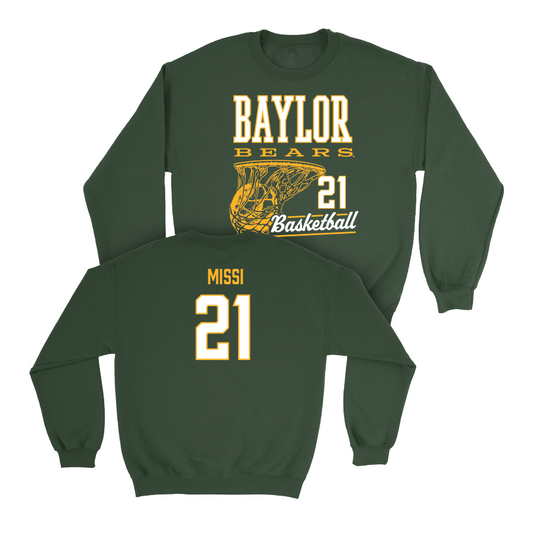 Baylor Men's Basketball Green Hoops Crew - Yves Missi Small