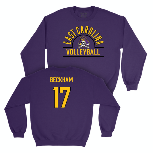 East Carolina Women's Volleyball Purple Arch Crew  - Kenzie Beckham