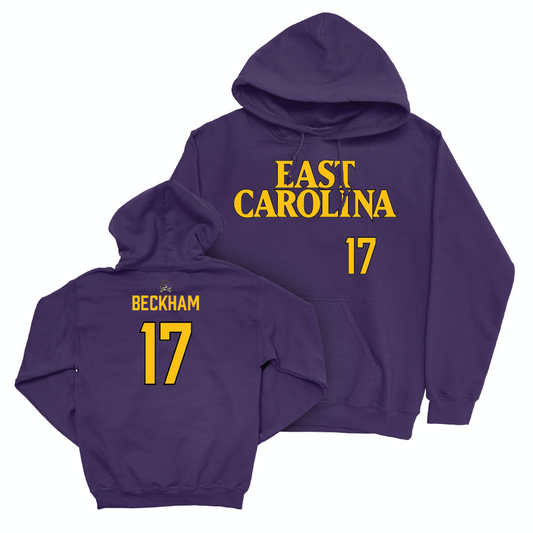 East Carolina Women's Volleyball Purple Sideline Hoodie  - Kenzie Beckham