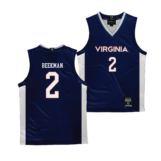 Virginia Men's Basketball Navy Jersey - Reece Beekman