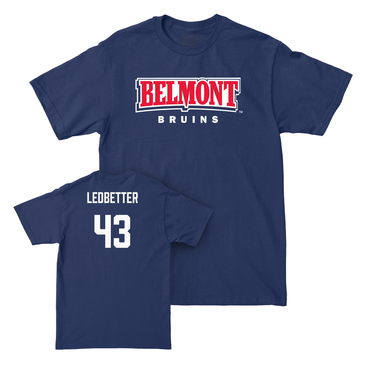 Belmont Softball Navy Belmont Tee Small / Abi Ledbetter | #43