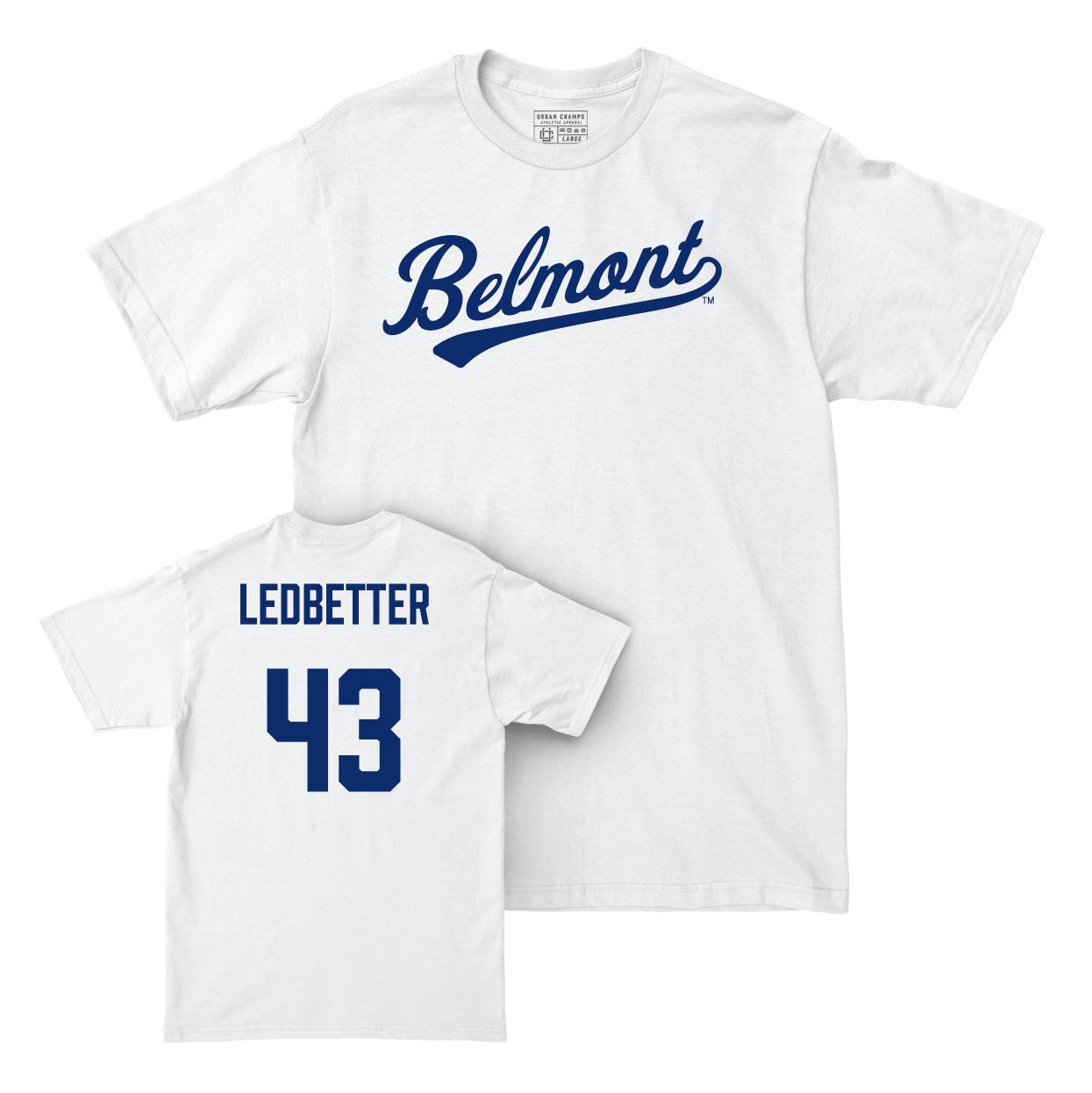 Belmont Softball White Script Comfort Colors Tee Small / Abi Ledbetter | #43