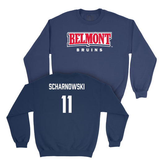Belmont Men's Basketball Navy Belmont Crew - Andrew Scharnowski Small