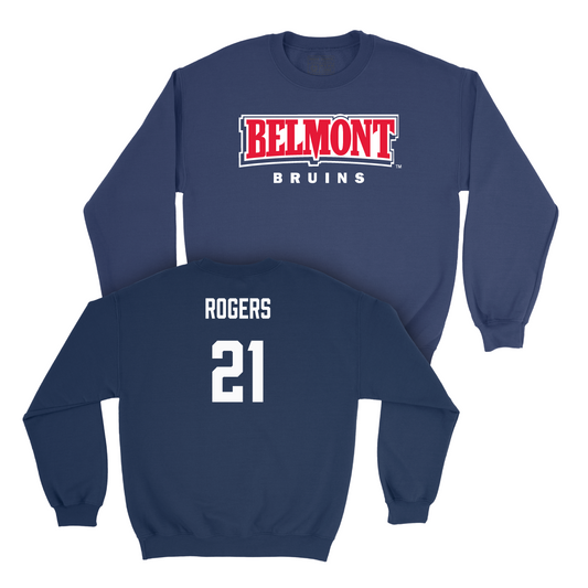 Belmont Men's Basketball Navy Belmont Crew - Brigham Rogers Small